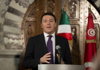 Il Presidente del Consiglio dei Ministri Matteo Renzi a Tunisi